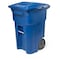 Toter Toter 64 Gal. Trash Can Blue with Quiet Wheels and Lid ANA64 - alternate 1